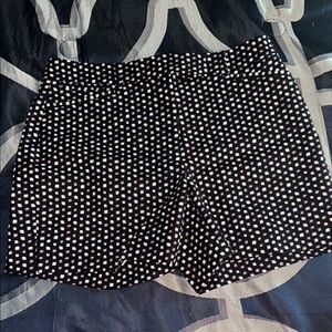 White House Black Market Black, Purple and White Women's Shorts